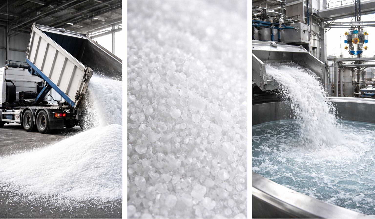 Feine Kristalle aus hochreinem Vakuumsalz